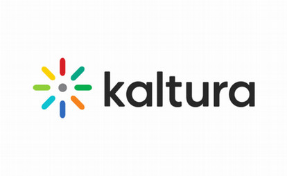 Logo for Kaltura. A multi-colored asterisk and the word kaltura.